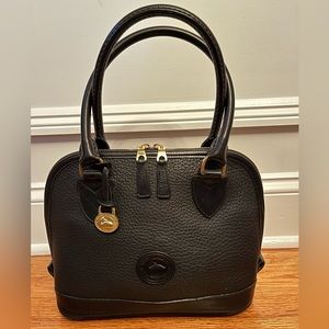 Dooney & Bourke Black Pebble Leather Satchel w/ Detach Shoulder Strap Handbag